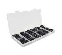 TOPINCN Junta de Anillo de Ojal Duradera y Flexible con Ojal de Goma para Aplicaciones Eléctricas y de Plomería Automotriz, 170 Piezas, Color Negro
