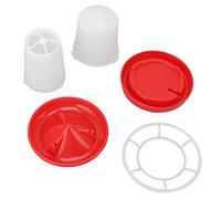 TOPINCN Kit Automático de Alimentación y Agua de Pollo con Diseño de Escudo Giratorio para Alimentación Avícola y Combinación de Riego, Material de Removible para Palomas Pollitos
