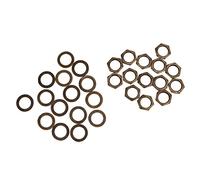 TOPINCN Kit de Arandela de Tuerca de Hilo Femenino M9 para bajo de Guitarra Eléctrica, Duradero y Suave para Conexión de Enchufe, Material Metálico para Músicos (Bronce)
