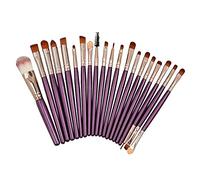 TOPINCN Kit de Brochas de Maquillaje Profesional, 20 Piezas, Sombra de Ojos Suave y Duradera y Brochas para Mezclar para Amantes del Maquillaje, Oro Rosa Púrpura