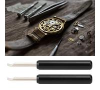 TOPINCN Kit de Reparación de Relojes, Herramienta Profesional de Extracción de Baterías, Palanca de Acero para Abridor de Cajas de Relojes, 2 Piezas para Entusiastas de Las Herramientas de