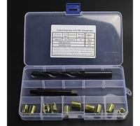 TOPINCN Kit de Reparación de Roscas Juego de Herramientas de Insertos Autorroscantes Fuertes para Automoción y Maquinaria M8 X 1,25 12 Piezas