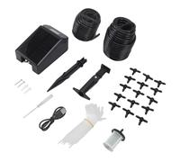 TOPINCN Kit de Riego por Goteo con Energía Solar, Dispositivo de Riego de Plantas, de Automático para 15 Plantas en Macetas con Tubería de 15 M, Temporizador de Goteros