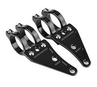 TOPINCN Kit de Soporte del Soporte de Faros de la Motocicleta con una Varilla de Sujeción Universal, Montaje de Horquilla de 38 a 41 Mm, Desfile de Faros de Montaje Lateral