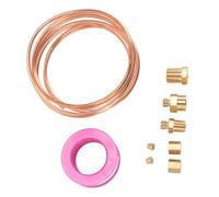 TOPINCN Kit de Tubos para Medidor de Presión de Aceite, Tubo de Latón de 72 Pulgadas con Accesorios NPT de 1/8 1/4 Pulgadas, Kit de Instalación de Medidor Mecánico para Línea de Aceite