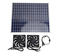 TOPINCN Kit de Ventilador de Escape con Panel Solar de 22 W, Ventilador de Escape con Energía Solar de Alta Velocidad para Gallineros de Patio Trasero Exterior, Invernaderos