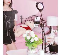 TOPINCN Lámpara de Maquillaje de Lámpara LED Plegable para Luz de Uña Negra y Viva, Ajustable y Negro