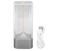 TOPINCN Lámpara de Mesa de Filamento Magnético, LED USB USB Recargable Control Táctil Lámpara de Campamento Inalámbrico Lámpara de Escritorio de Mecha Flexible para Sala de Estar de (SILVER)