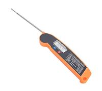 TOPINCN Lcd Digital De Alimentos Termómetro Para Carne Con Sonda Plegable Pez Pescado Carne De Res Gusto Cocina Seleccionable Cocinar Parrillada Bbq Temp Tester(Naranja)