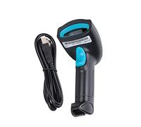 TOPINCN Lector de Código de Barras Portátil, Escáner USB de Código QR Resistente Al Agua, Lectura de 360° para Gestión de Almacenes, Material ABS (Azul Negro)