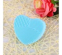 TOPINCN Limpiador de Brochas de Maquillaje en Forma de Corazón, Alfombrilla de Limpieza de Silicona, Herramienta Portátil para Quitar Maquillaje, Adecuado para Entusiastas de la Belleza, Color Rosa