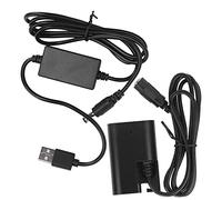 TOPINCN LP-E6 Batería Falsa con Acoplador USB | Material plástico, salida de potencia estable, múltiples protecciones, adecuado para 6D, 60D, 70D, 80D