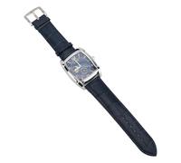 TOPINCN Lujoso Reloj Mecánico Automático con Esqueleto para Hombre, Fase Lunar, Cuerda Automática, Resistente Al Agua, Correa de Cuero de PU, Cronógrafo, Reloj Analógico para Lavar a Mano (Azul