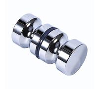 TOPINCN Manija de la Puerta de Aleación de Aluminio, Perilla de Vidrio único, Manija de Tirón del Gabinete, Parte de Reemplazo de Hardware del Baño, Agarre de Ducha con Tornillos para