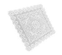 TOPINCN Mantel de Encaje, Suave, Cómodo, Multiusos, para el Hogar, Cafetería, Tela de Fondo Decorativa con Patrón Hueco, Algodón sin Blanquear, 1 Mantel de Encaje (60X60CM)