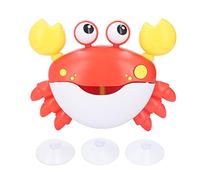 TOPINCN Máquina de Burbujas con Forma de Cangrejo Bailarín, Soplador Electrónico de Burbujas para Bebés y Niños, Juguete para el Baño con Burbujas y Música, Ideal para Navidad o (Rojo)