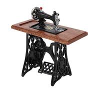 TOPINCN Máquina de Coser en Miniatura Vintage 1:12 para Muebles de Casa de Muñecas, Accesorios, Tela de Aleación de Madera