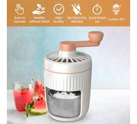 TOPINCN Máquina de Hielo Raspado, Máquina Portátil para Hacer Conos de Nieve con Manivela y Cuchillas de Acero Inoxidable para Granizados y Golosinas Congeladas, Ideal para Fiestas de Verano Picnics