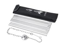 TOPINCN Marco de Trípode para Barbacoa, Soporte de Cocina Portátil de Altura Ajustable para Acampar, Picnics, Aleación de Aluminio Duradera para Fuego Abierto, Viajes y Senderismo (SILVER)