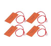 TOPINCN Mat de Calentador de Silicona Almohadilla de Calentamiento Flexible para Tambor de Aceite de Manta Eléctrica - Calefacción Rápida y Eficiencia de Transferencia de Calor Perfecta - 4pcs
