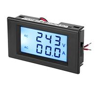 TOPINCN Medidor de Voltaje y Corriente de Pantalla Dual con Transformador de Precisión para AC80-300V 0-50A/0-100A, LCD con Retroiluminación Azul para Uso Doméstico, Negro (BLACK)