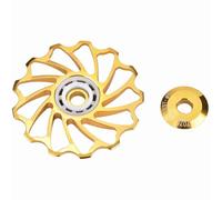 TOPINCN MEIJUN Rodillo Guía de Bicicleta con Rodamiento de Cerámica, Rueda de Polea Trasera, Duradero para la Mayoría de Bicicletas de Montaña, 2,0 Pulgadas de Diámetro, Negro, 1 par (13T)