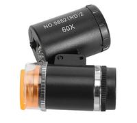 TOPINCN Microscopio de Bolsillo 60X con Luz Ajustable y Detector UV para Examen de Moneda de Sello Portátil Negro