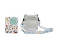 TOPINCN Mini 12 Estuche Transparente para Cámara Duradero con Etiqueta Adhesiva para Correa para Kit de Carcasa Protectora Mini12-Clear para Entusiastas de la Cámara Instantánea (Blue)