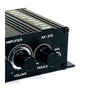 TOPINCN Mini Amplificador Amplificador Estéreo Portátil Compacto para el Hogar del Coche Potente Sonido Limpio 12V Aluminio