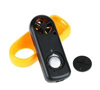 TOPINCN Mini Anemómetro Digital, Termómetro de Velocidad del Viento para Precisión de Medición, Pantalla LED Adecuada para Investigación de Análisis de Datos, Batería Incluida