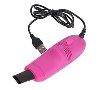 TOPINCN Mini Aspirador de Teclado USB Potente Succión para Migas y Polvo de Escritorio ABS 1 Unidad (Rosa roja)