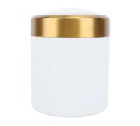 TOPINCN Mini Bote de Basura, Bote de Basura de Escritorio, Pequeño de, Contenedor de Reciclaje, Lindo de de Metal para Uso en Encimeras de Mesa (WHITE)