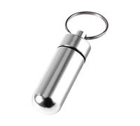 TOPINCN Mini Caja de Medicamentos con Llavero Impermeable, Pastillero de Aluminio, Pastillas de Emergencia, Tabletas Comunes, Uso Práctico para Viajes y Actividades Al Aire Libre
