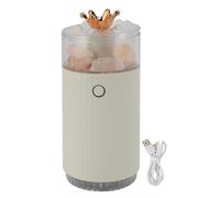 TOPINCN Mini Humidificador de Ultrasonidos de 240 Ml, Dispositivo de Niebla Aromas de Sales Marinas, Fabricante de Niebla Portátil, Difusor de Escritorio con Luces LED para Sala de Estar (GREEN)