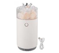 TOPINCN Mini Humidificador de Ultrasonidos de 240 Ml, Dispositivo de Niebla Aromas de Sales Marinas, Fabricante de Niebla Portátil, Difusor de Escritorio con Luces LED para Sala de Estar (WHITE)