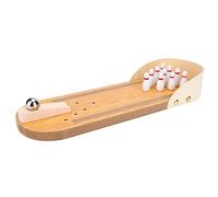 TOPINCN Mini Juego de Bolos de Mesa de Madera, Juego de Escritorio Ligero y Portátil para Aliviar el Estrés o Entretenimiento para Niños, Madera y Metal