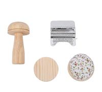 TOPINCN Mini Kit de Herramientas para Zurcir, Suministros para Zurcir de Madera de Haya con 12 Agujas de Coser y 50 Hilos, para Calcetines, Ropa, Reparación de Tejidos Artesanales (haya 2)