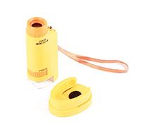 TOPINCN Mini Microscopio de Bolsillo Mini Microscope Science HD 180X Handheld -Microscope para Exploración Al Aire Libre (Amarillo (2212))