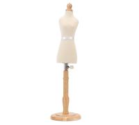TOPINCN Mini MuñEca Maniquí Torso, Forma de Vestido, Madera de La Haya con Base de Madera, Forma de Vestido de Coser Profesional Duradera para La ExposicióN de La Ropa