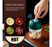 TOPINCN Mini Picadora Eléctrica de Alimentos, Hoja de Acero Inoxidable, Picadora de Ajo con Carga USB, Perfecta para Verduras, Frutas y Carne en Cocinas Pequeñas