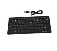 TOPINCN Mini Teclado con Cable Ultradelgado de 78 Teclas con Cable Resistente, Alto Rendimiento para PC Portátil, Disfrute Visual (Black)