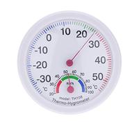 TOPINCN Mini Termómetro Analógico para Interiores, Higrómetro para Cocina y Jardín, Medición de Temperatura, Práctico Plástico Blanco Portátil