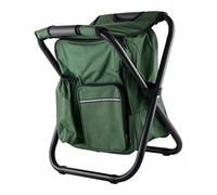 TOPINCN Mochila Enfriador Silla Taburete de Camping Plegable, Liviano y Portátil para Playa, Senderismo, Viajes para Pesca y Actividades Al Aire, Tubo de Acero, Tela Oxford (Green)
