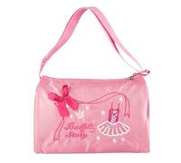 TOPINCN Mochila Linda del Bolso del Ballet de la Danza de los Niños de la Muchacha con el Vestido y el Lazo Bordados, Gran Capacidad para la Danza y los Deportes, Tela de Nylon Púrpura (Rosado)