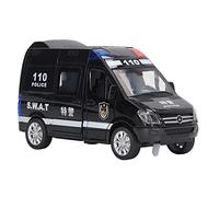 TOPINCN Modelo de Camión de Juguete de Aleación, Adornos Decorativos de Colección de Modelos de Automóviles, Juguetes para Vehículos con Luces y Música para Niños (Vehículo Especial de policía)