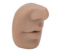 TOPINCN Modelo de Nariz de Silicona Reutilizable para Pendientes de Nariz y Labios, Modelo de Perforación Suave y Flexible para Práctica Exhibición (Tono de piel oscuro)