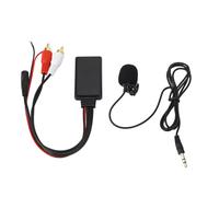 TOPINCN Módulo Auxiliar Bluetooth Micrófono Manos Libres Apto para, Adaptador de Música para Radio de Coche, Material ABS Negro