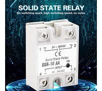 TOPINCN Módulo de relé de Estado Sólido SSR de 10 A, Velocidad de Conmutación Rápida, Salida CA 24-480 V para Electrónica, Plástico y Metal