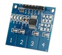 TOPINCN Módulo de Sensor Táctil Capacitivo TTP224 Interruptor Táctil Digital de 4 Canales Diseño Compacto para Proyectos de Bricolaje 5 Piezas