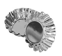 TOPINCN Molde para Tarta de Huevo de 12 Piezas, fácil de Limpiar, Molde Redondo de Acero Inoxidable para Cupcakes para Hornear